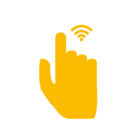 Click here icon yellow